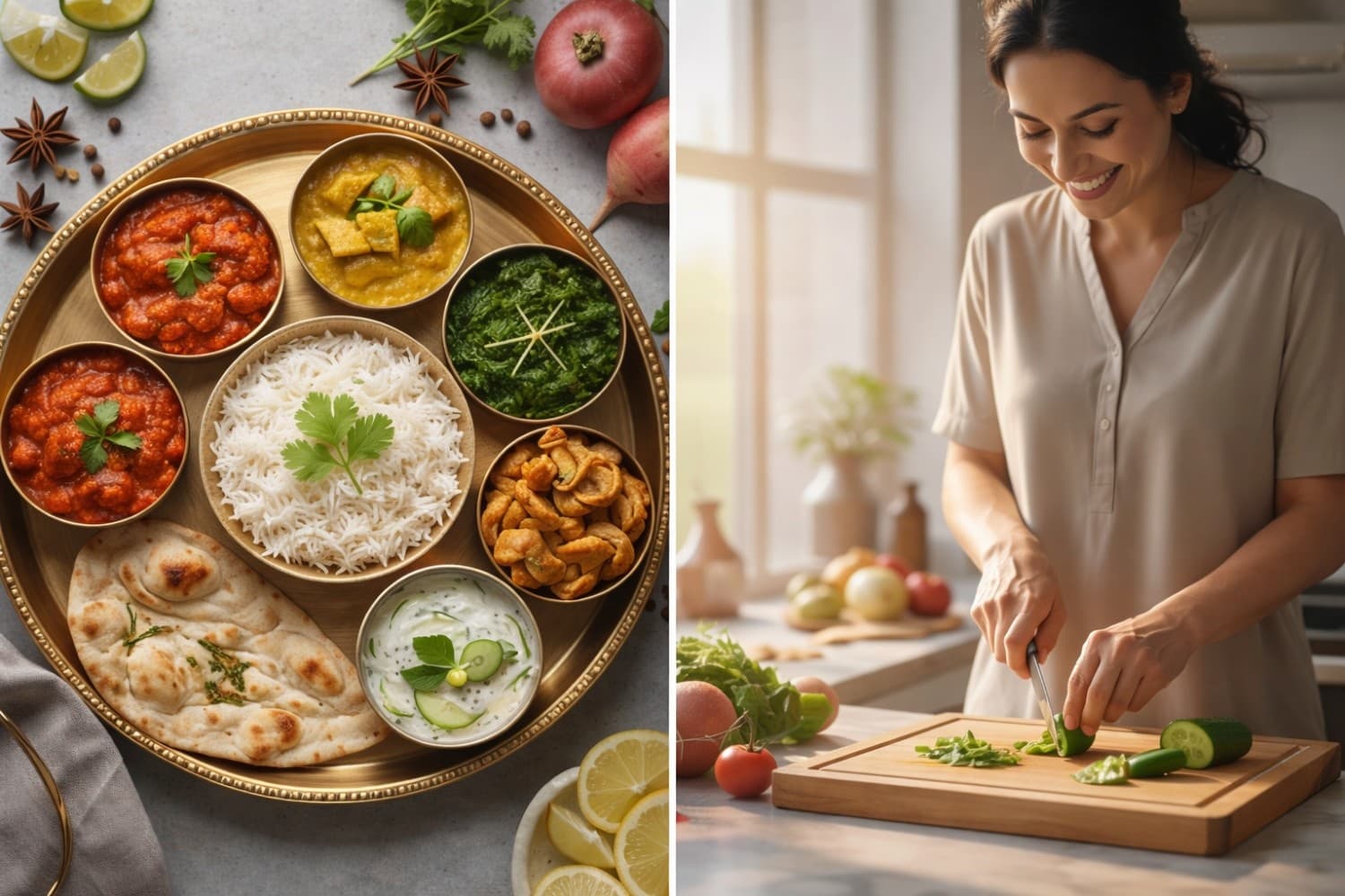 Warm home-cooked meal scene